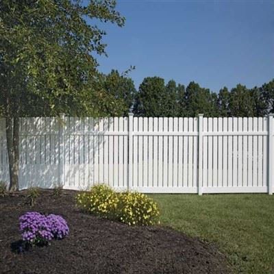 Dog Ear Semi-Privacy Vinyl Fence